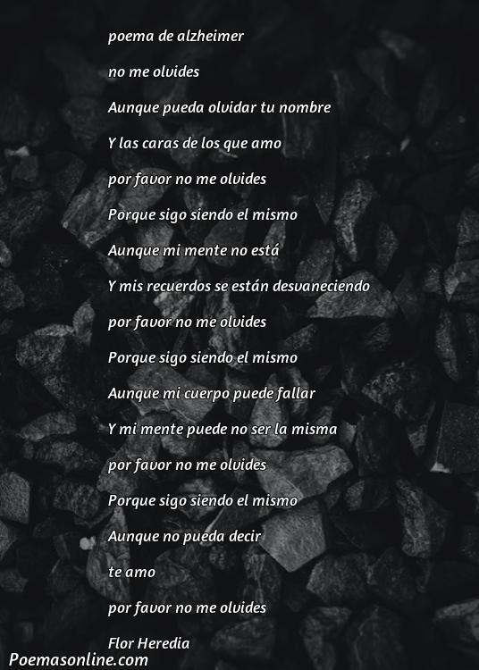 Excelente Poema Alzheimer No te Olvides de Mi, Cinco Poemas Alzheimer No te Olvides de Mi