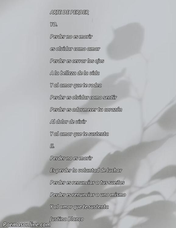 Corto Poema Arte de Perder, 5 Poemas Arte de Perder