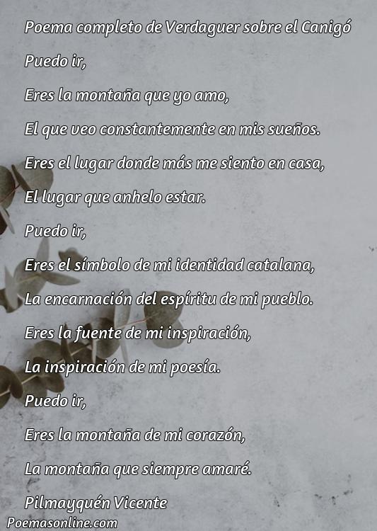 Hermoso Poema Complet de Verdaguer sobre Canigó, Cinco Mejores Poemas Complet de Verdaguer sobre Canigó