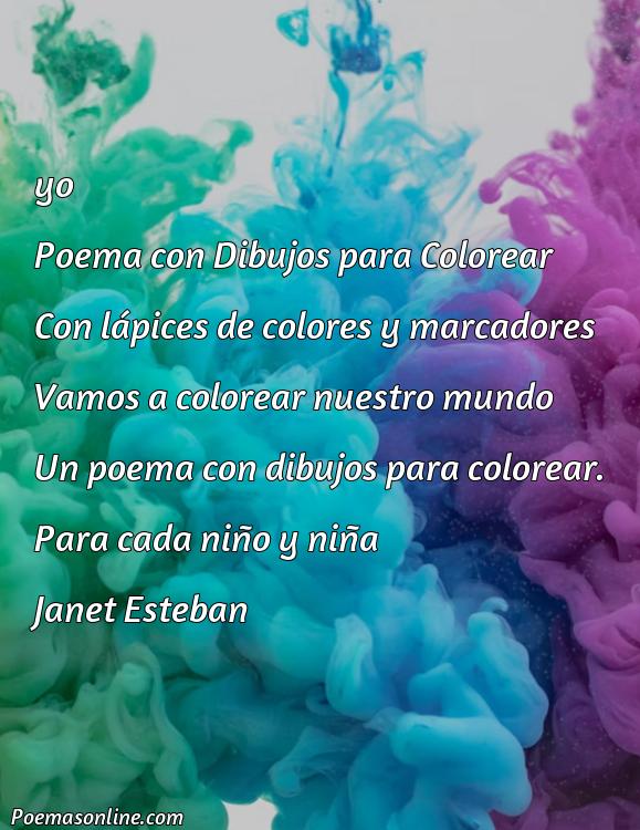 Corto Poema con Dibujos para Colorear, Poemas con Dibujos para Colorear