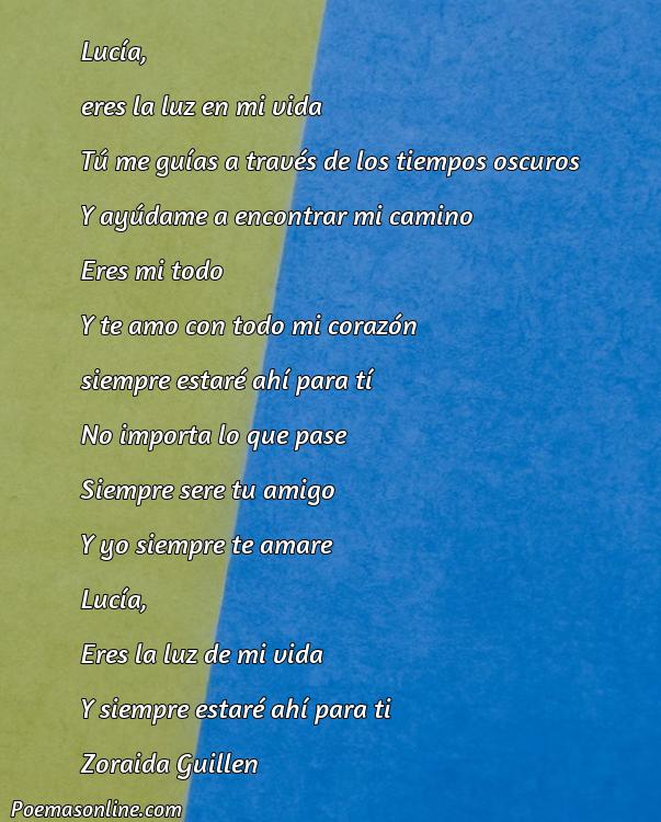 Inspirador Poema con Nombre de Lucia, Cinco Poemas con Nombre de Lucia