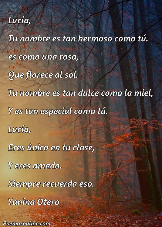 Excelente Poema con Nombre de Lucia, Cinco Mejores Poemas con Nombre de Lucia