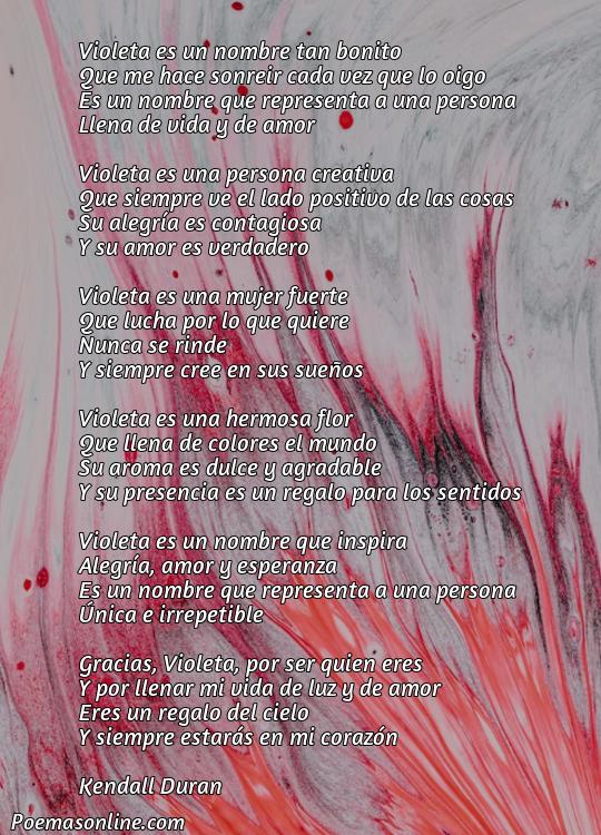Excelente Poema Corto sobre Nombre Violeta, Poemas Corto sobre Nombre Violeta