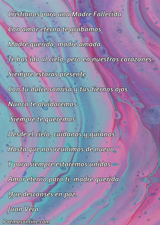 Hermoso Poema Cristianos para una Madre Fallecida, Poemas Cristianos para una Madre Fallecida