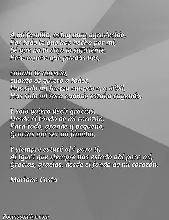 Excelente Poema de Agradecimiento a la Familia, Cinco Poemas de Agradecimiento a la Familia