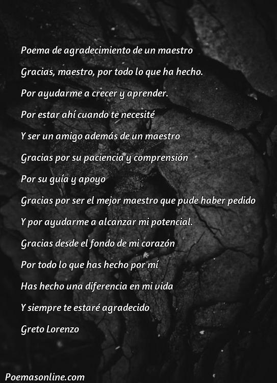 Lindo Poema de Agradecimiento a un Profesor, Poemas de Agradecimiento a un Profesor