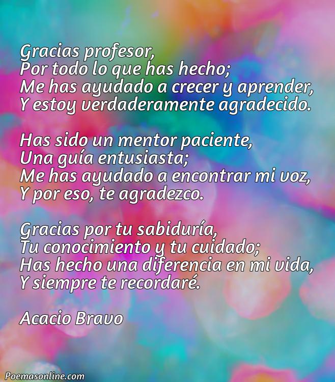 Excelente Poema de Agradecimiento a un Profesor, 5 Poemas de Agradecimiento a un Profesor