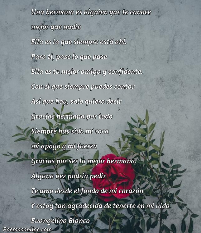 Reflexivo Poema de Agradecimiento a una Hermana, Poemas de Agradecimiento a una Hermana