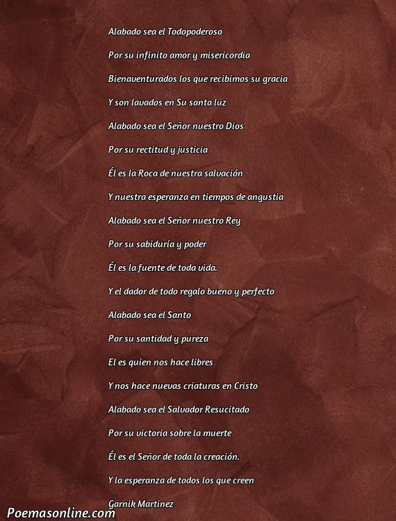 Excelente Poema de Alabanza, Poemas de Alabanza