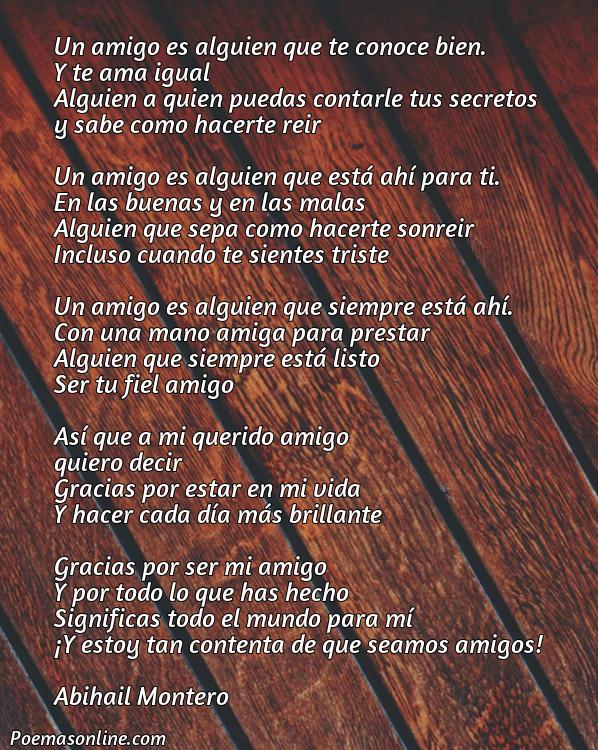 Mejor Poema de Amistad para un Amigo Muy Especial, Poemas de Amistad para un Amigo Muy Especial