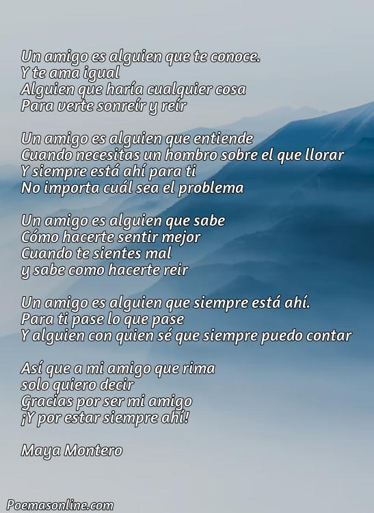 Corto Poema de Amistad para una Amiga que Rimen, Poemas de Amistad para una Amiga que Rimen