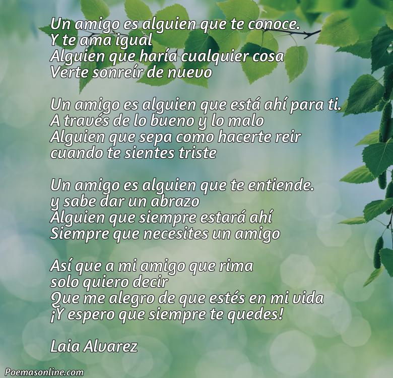 Hermoso Poema de Amistad para una Amiga que Rimen, Poemas de Amistad para una Amiga que Rimen