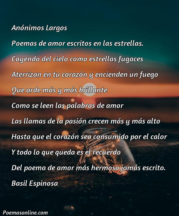 Reflexivo Poema de Amor Anónimos Largos, Cinco Mejores Poemas de Amor Anónimos Largos