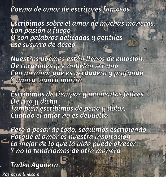 Lindo Poema de Amor de Escritores Famosos, Poemas de Amor de Escritores Famosos