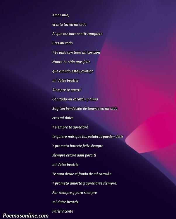 Excelente Poema de Amor para Beatriz, Cinco Poemas de Amor para Beatriz