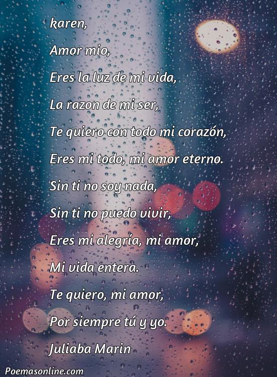 Hermoso Poema de Amor para Karen, Poemas de Amor para Karen