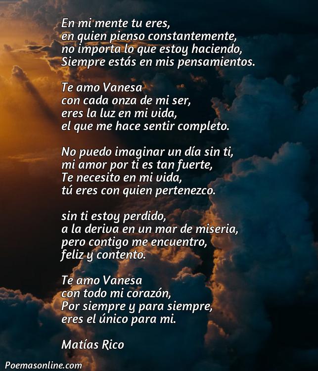 Reflexivo Poema de Amor para Vanessa, 5 Mejores Poemas de Amor para Vanessa