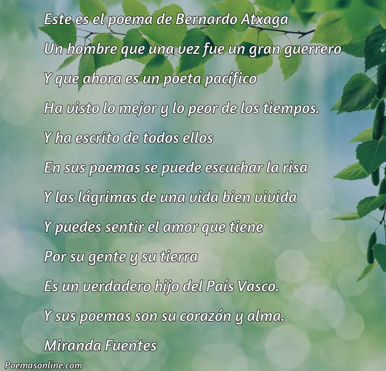 Inspirador Poema de Bernardo Atxaga, 5 Mejores Poemas de Bernardo Atxaga