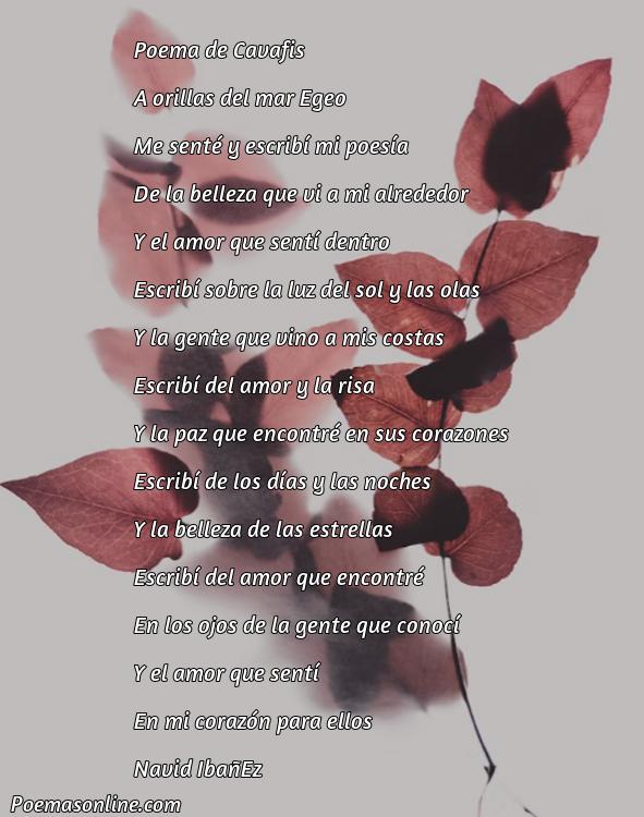 Lindo Poema de Cavafis, 5 Mejores Poemas de Cavafis