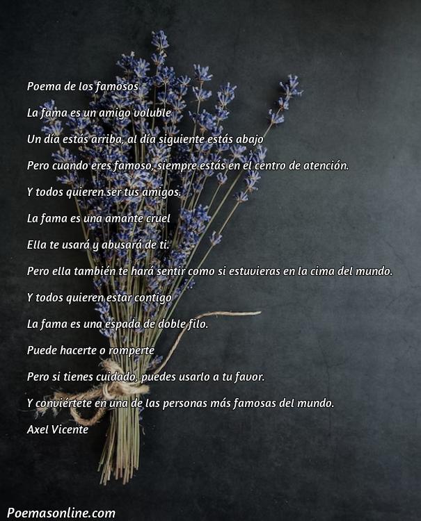 Inspirador Poema de Famosos, Poemas de Famosos