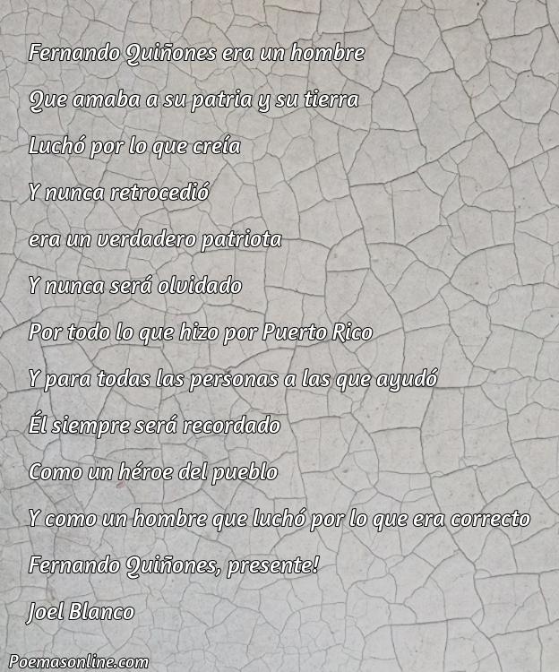 Corto Poema de Fernando Quiñones, Poemas de Fernando Quiñones