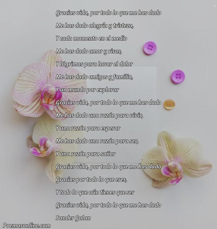 Corto Poema de Gracias a la Vida, Poemas de Gracias a la Vida