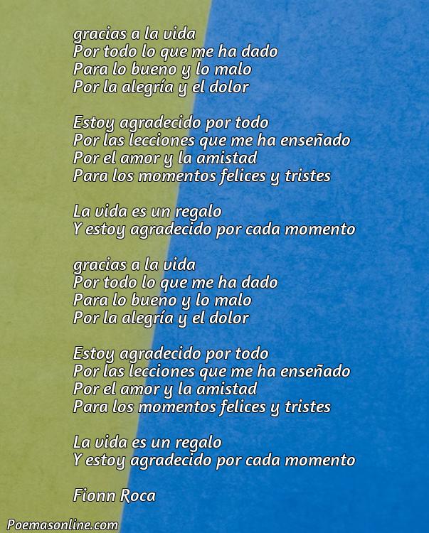 Lindo Poema de Gracias a la Vida, Poemas de Gracias a la Vida