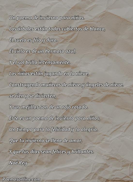 Corto Poema de Invierno Infantil, Cinco Mejores Poemas de Invierno Infantil