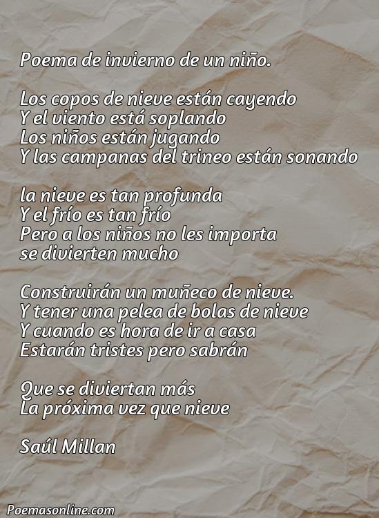 Lindo Poema de Invierno Infantil, Poemas de Invierno Infantil