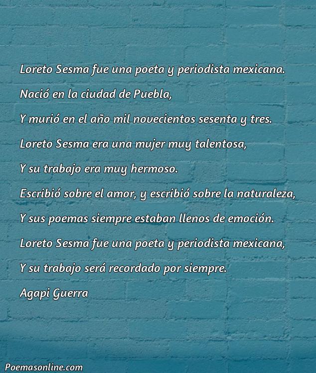 Inspirador Poema de Loreto Sesma, Poemas de Loreto Sesma