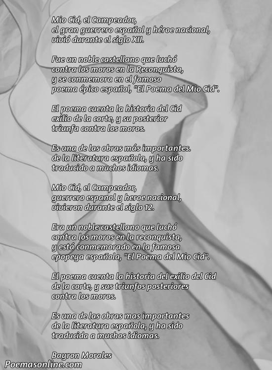 Hermoso Poema de Mio Cid Original, Poemas de Mio Cid Original