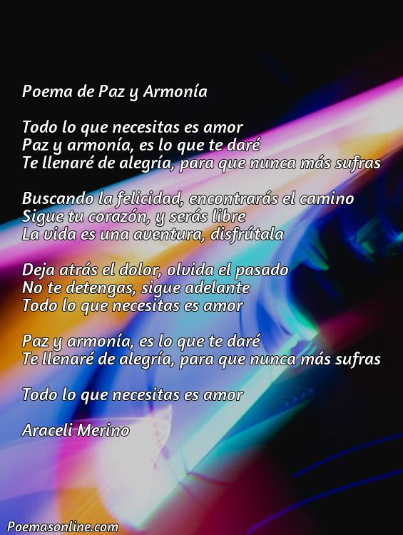 Inspirador Poema de Paz y Armonía, Poemas de Paz y Armonía
