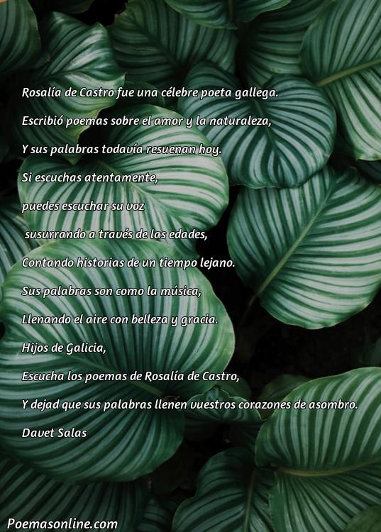 Reflexivo Poema de Rosalía de Castro en Gallego para Niños, Cinco Mejores Poemas de Rosalía de Castro en Gallego para Niños