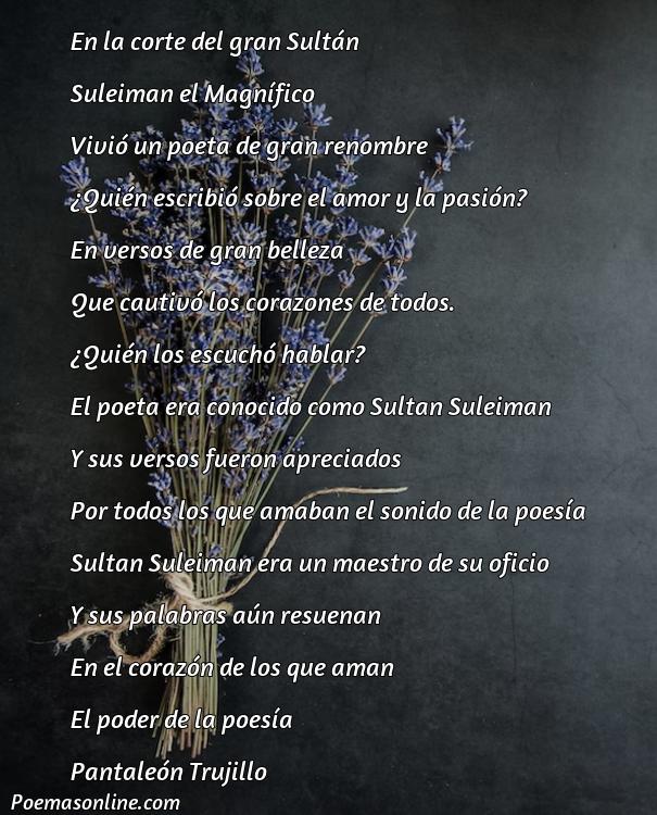 Inspirador Poema de Sultan Suleiman, Cinco Poemas de Sultan Suleiman
