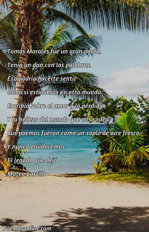 Reflexivo Poema de Tomas Morales, 5 Mejores Poemas de Tomas Morales