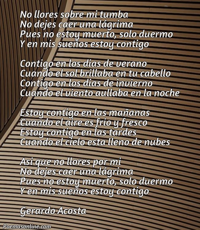 Inspirador Poema Defunción No Llores sobre mi Tumba, Cinco Poemas Defunción No Llores sobre mi Tumba