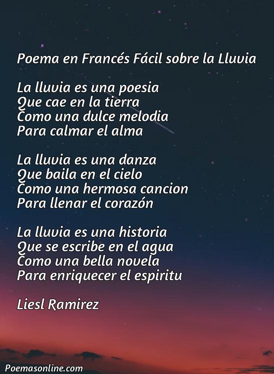 Corto Poema en Francés Fáciles sobre la Lluvia, Poemas en Francés Fáciles sobre la Lluvia