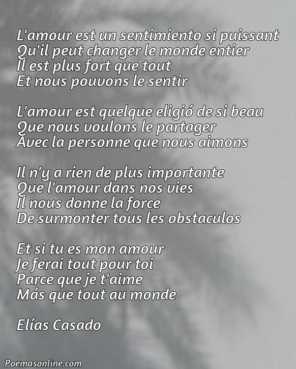 Corto Poema en Francés para Enamorar, Poemas en Francés para Enamorar