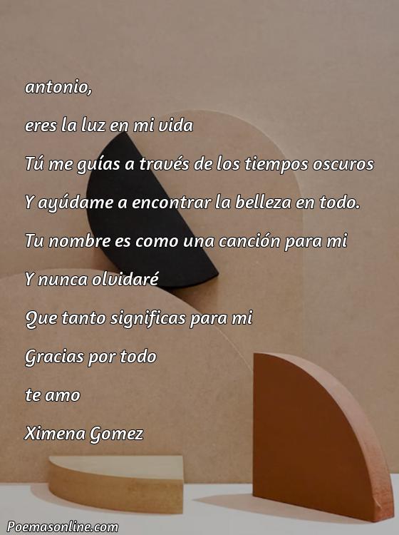 Hermoso Poema Escrito sobre Nombre de Antonio, Cinco Poemas Escrito sobre Nombre de Antonio
