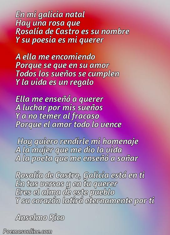 Corto Poema Gallego Rosalía de Castro, Poemas Gallego Rosalía de Castro