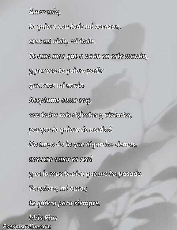 Reflexivo Poema Graciosas para mi Novia, 5 Poemas Graciosas para mi Novia