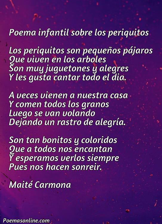 Reflexivo Poema Infantil sobre los Periquitos, Poemas Infantil sobre los Periquitos