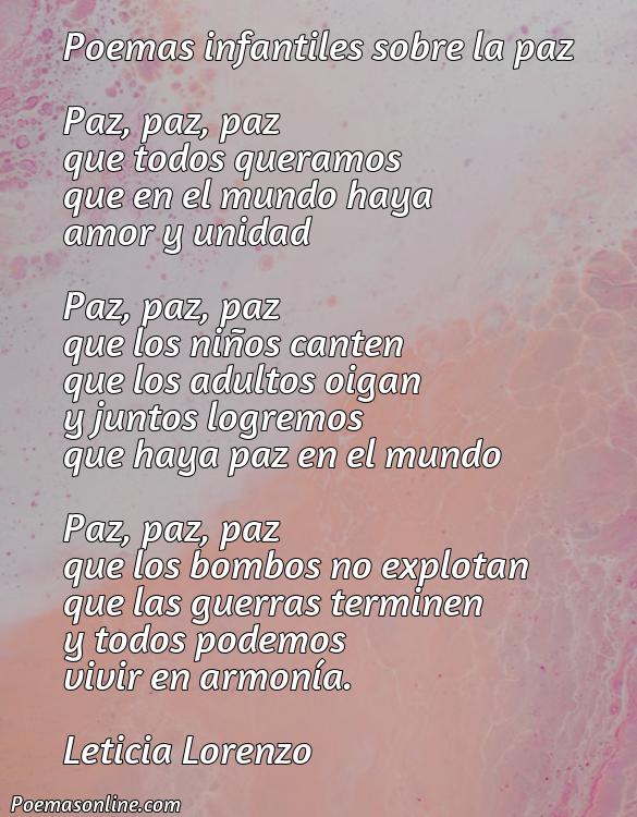 Mejor Poema Infantiles sobre la Paz, Cinco Poemas Infantiles sobre la Paz