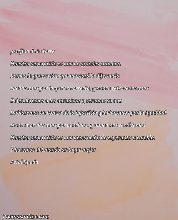 Hermoso Poema Josefina de la Torre sobre su Generación, Cinco Poemas Josefina de la Torre sobre su Generación