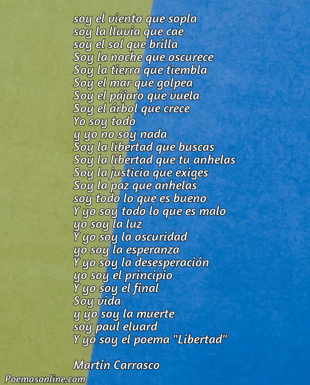 Corto Poema Libertad de Paul Éluard, Poemas Libertad de Paul Éluard