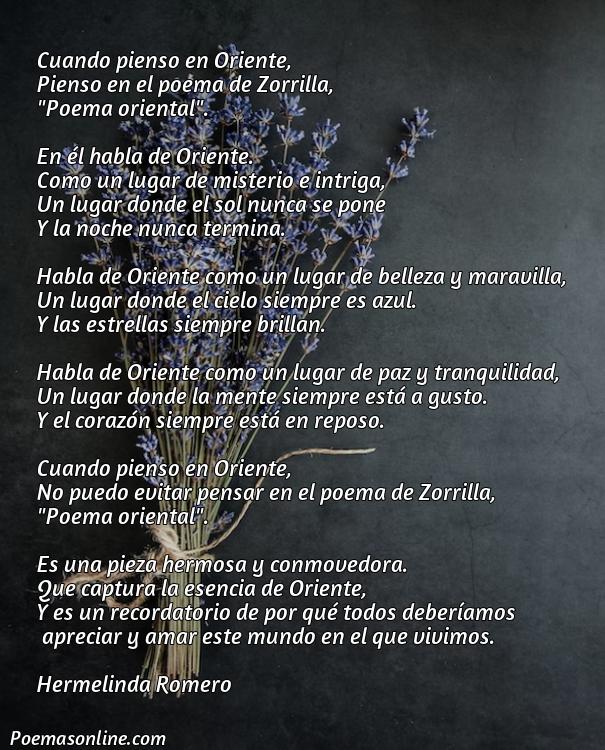 Corto Poema Oriental de Zorrilla, Poemas Oriental de Zorrilla