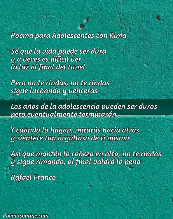 Hermoso Poema para Adolescentes con Rima, Cinco Mejores Poemas para Adolescentes con Rima