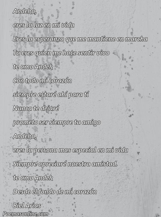 Hermoso Poema para Andeka, 5 Poemas para Andeka
