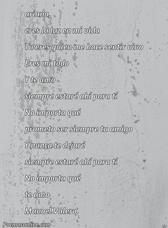 Excelente Poema para Ariana, Cinco Poemas para Ariana