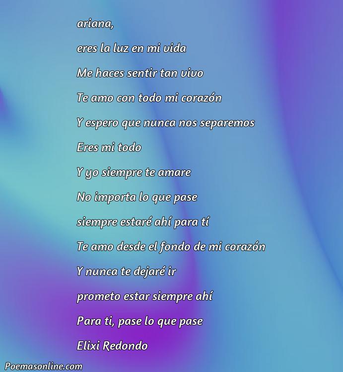 Reflexivo Poema para Ariana, 5 Poemas para Ariana
